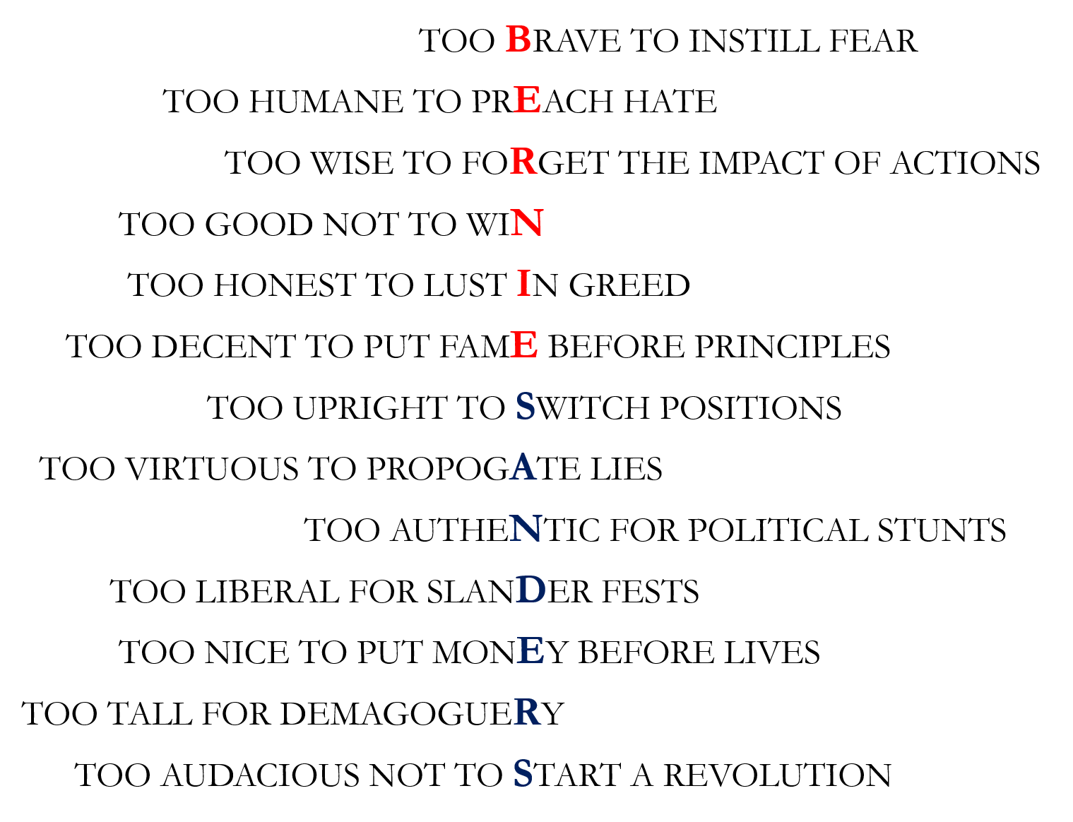 BERNIE SANDERS
